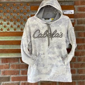 Cabela's white hoodie